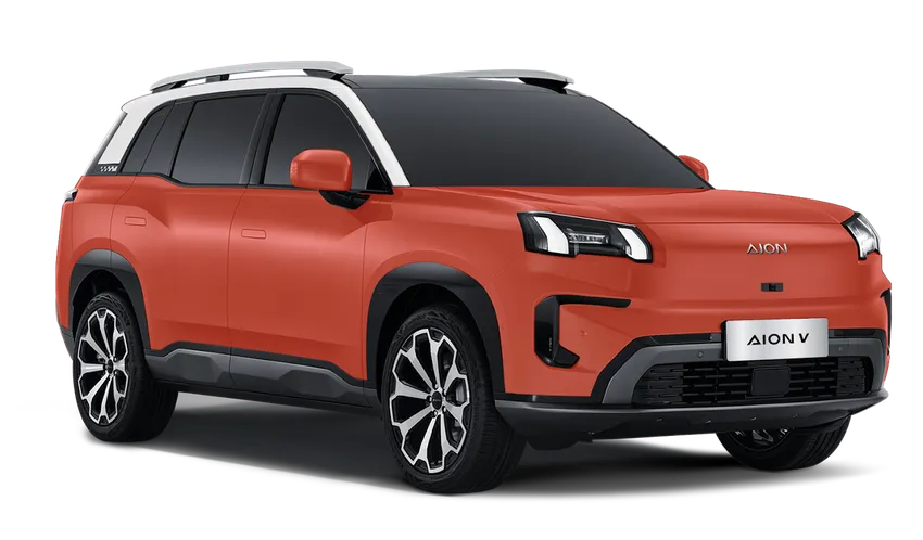 Carro naranja y blanco