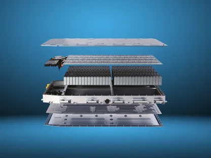 Técnicos de GAC Colombia capacitándose en diagnóstico y reparación de baterías de alto voltaje para vehículos eléctricos en China.